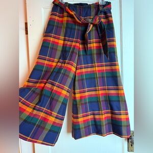 1970’s wide leg plaid 2 piece suit